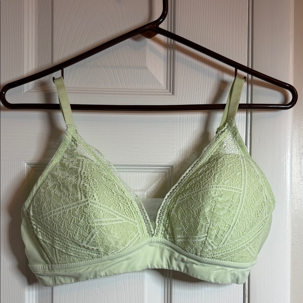 Auden Lace Bra in Soft Green